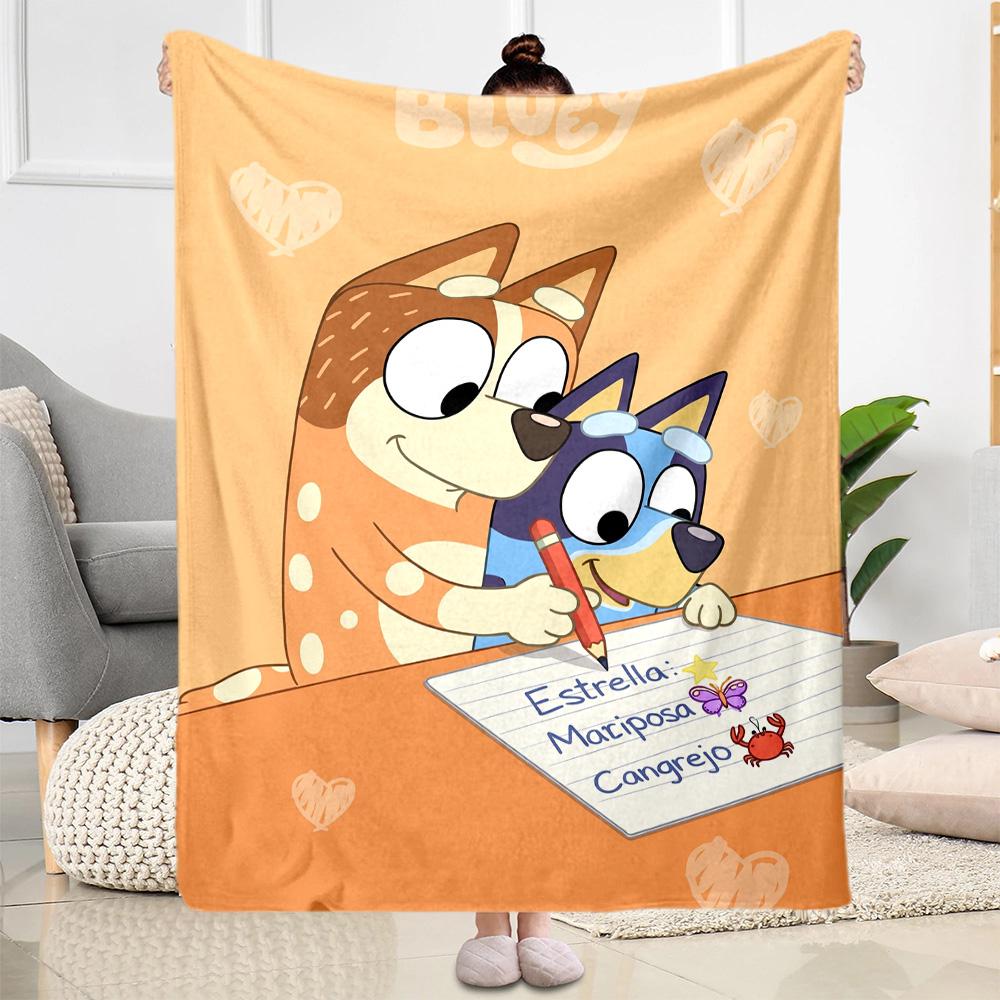 Bluey Friends Adventure Blanket Soft & Cozy Perfect for Picnics Office Bed for All Occasions Modern Style Unique Gift for Family and Friends Camping