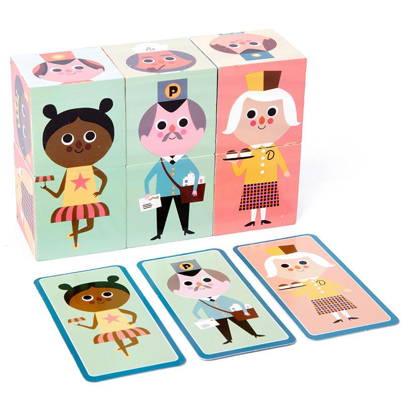 Building Kids Wooden Blocks With Creative Sixsided Puzzle For Thinking Logical