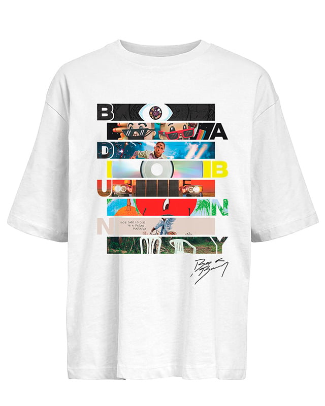 T-shirt z nadrukiem Bad Bunny Męski Damski Oversize Y2k Rękaw Ciężka Bawełna Luźny Uliczny Harajuku Odzież 2026 Nowy Casualowy Luźny T-shirt