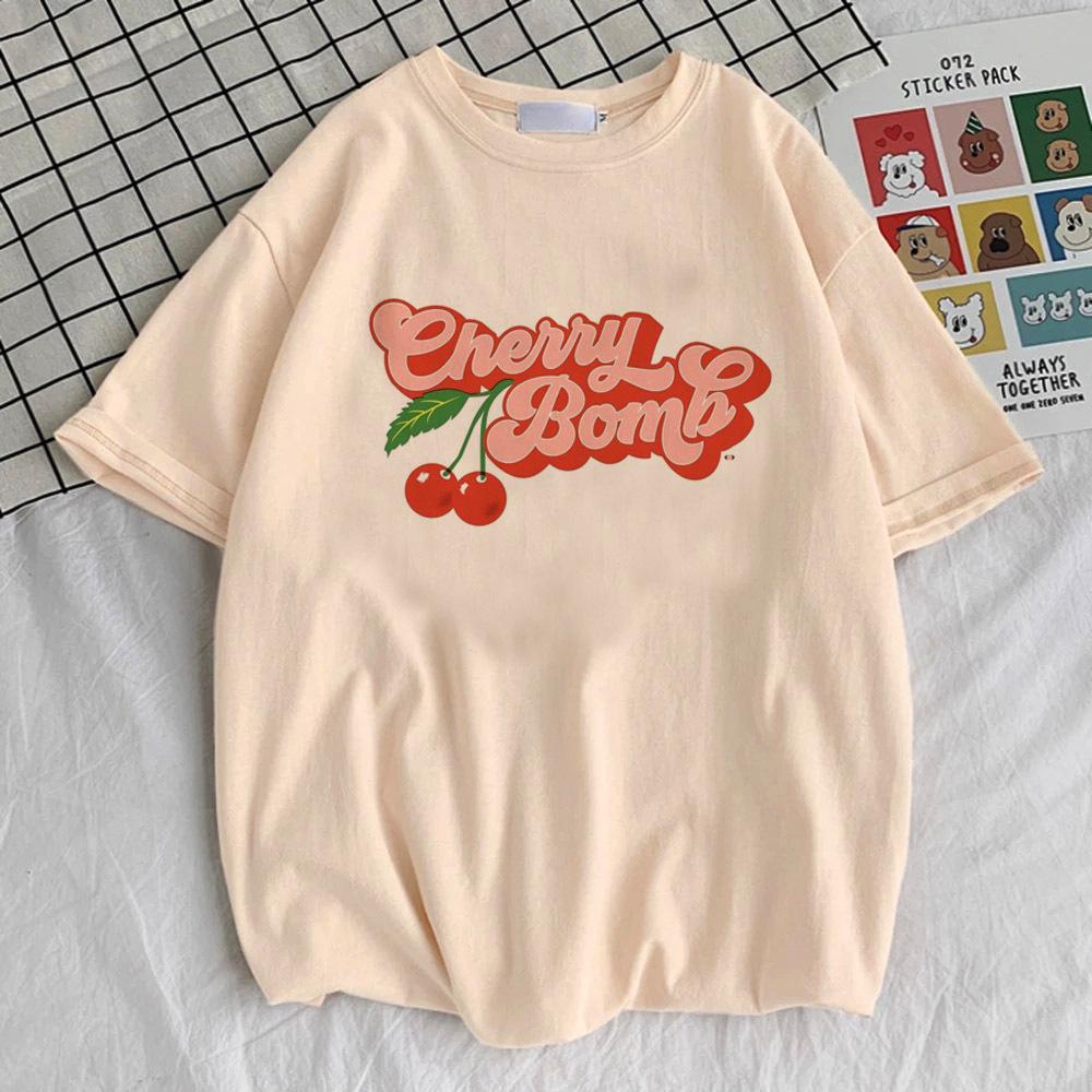 Cherry t-shirt female Graphic Trendy 2000s hip hop Classic Digital t shirt Psychedelic Comfortable kawaii Classic Trendy