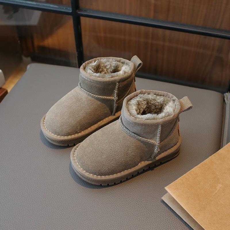 New Winter Boys and Girls Plus Velvet Thick Waterproof Non-slip Comfortable Soft-soled Cotton Boots