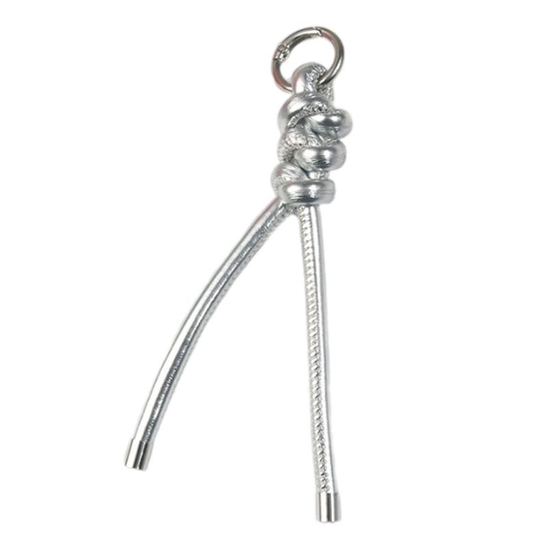 Handcrafted Triangular PU Leather Rope Keychain Lightweight Keyring Ornament Decors For Everyday Use or Travel