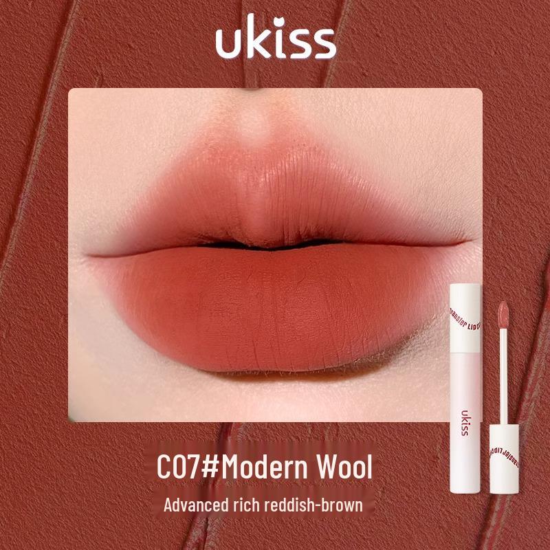 

Ukiss Velvet Matte Lip Gloss: Non-Stick, Nude Color Enhancing Lipstick for Women s Natural Beauty.