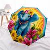 1 PC Automatic Folding Umbrella - Elephant Pattern, Portable & Foldable Design with 8 Ribs, Christmas Birthday Gifts