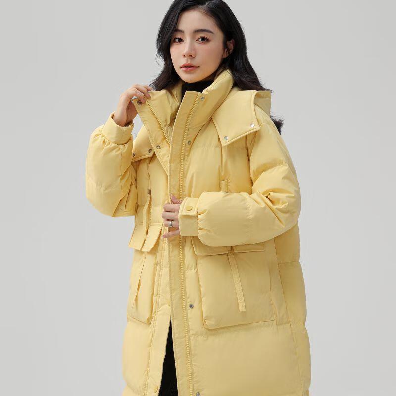 Women's Mid-Length Hooded Thick Winter Down Jacket