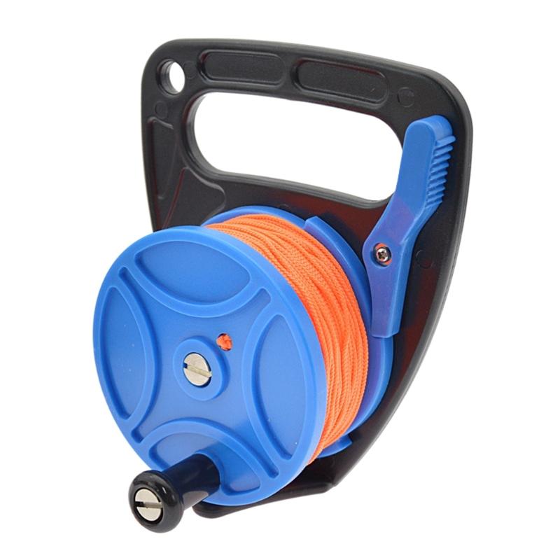 Diving Reel with Thumb Stoppers 83m/272ft Scubas Ratchets Dives Reel for Underwater Scubas Diving Snorkeling Enduring