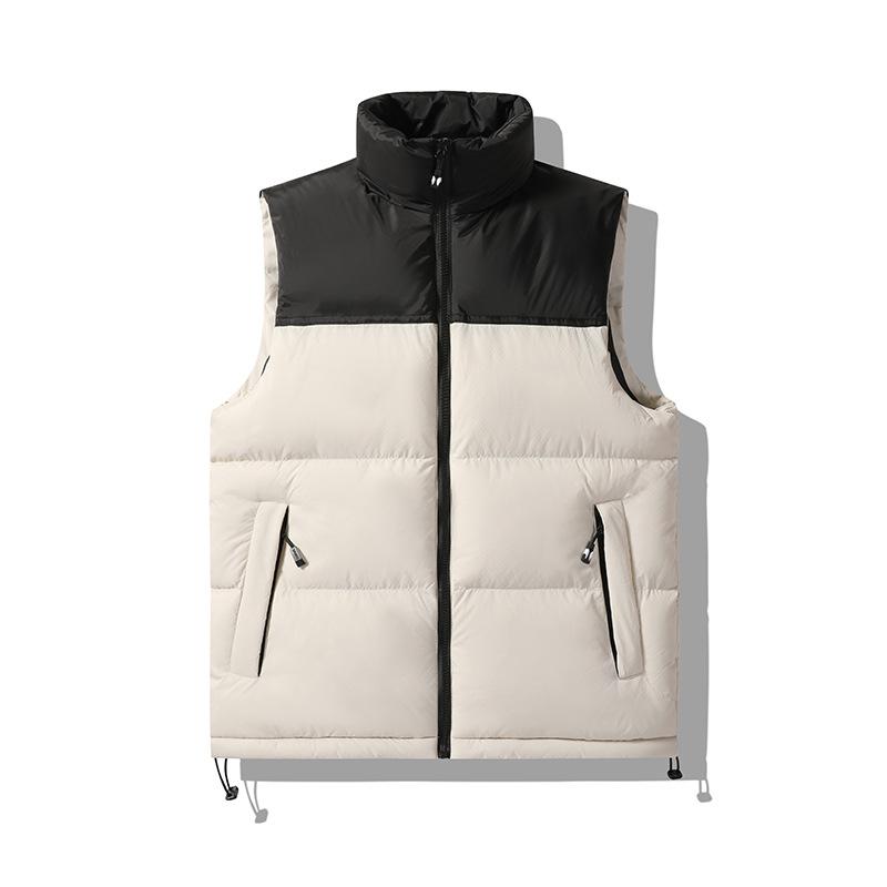 New Plug-in, Wind-proof, Waterproof Down Cotton Vest Waistcoat Couple Fashion Autumn and Winter Plus Size Vest.