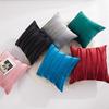 45x45CM Modern Square Pillow Shams Pressing Line Pattern Solid Color Plush Pillowcase Invisible Zipper Closure Sofa Cushion Cover Home Decoration