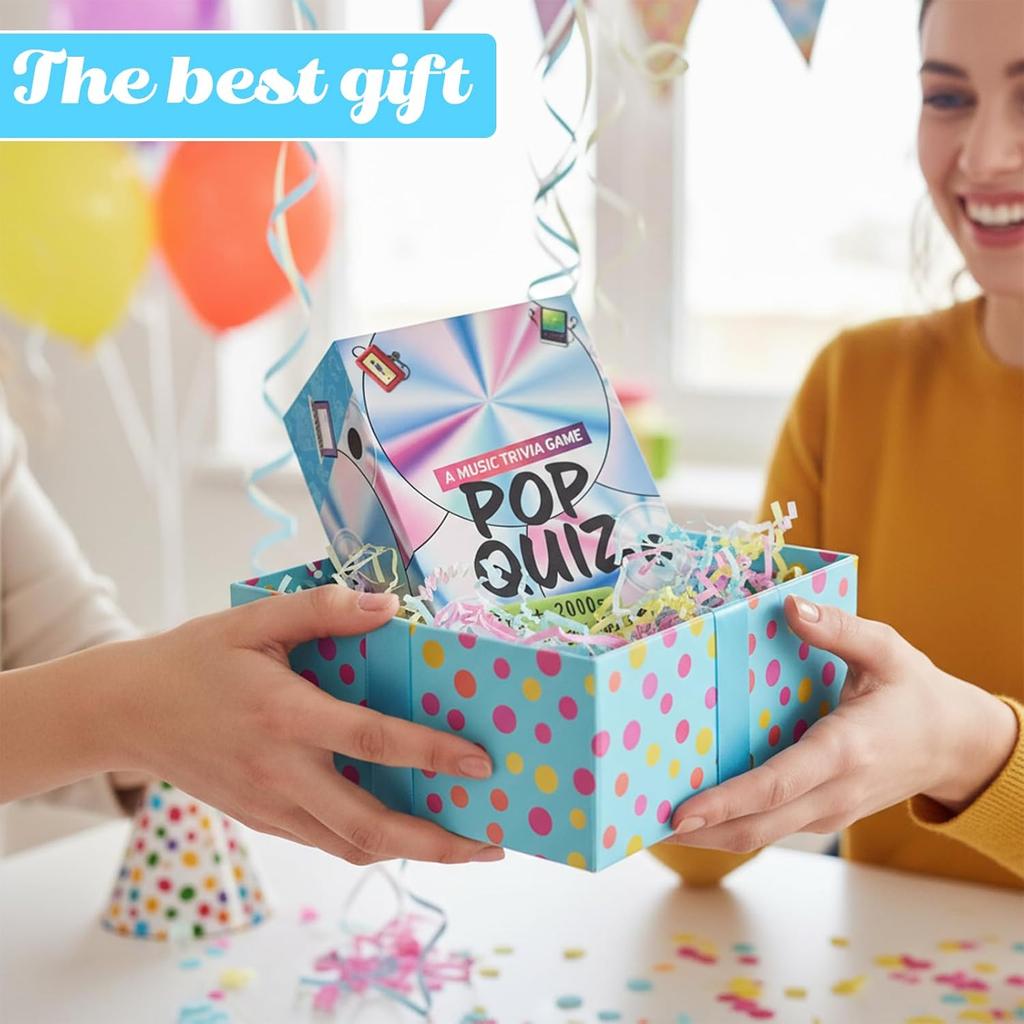 Lyrics Pop Quiz 90s & 2000s Edition Music Trivia Game, Friends Throwback Lyrics Games, Pop Quiz Card Game, 150 Cards Memory Correct Games for Friends,