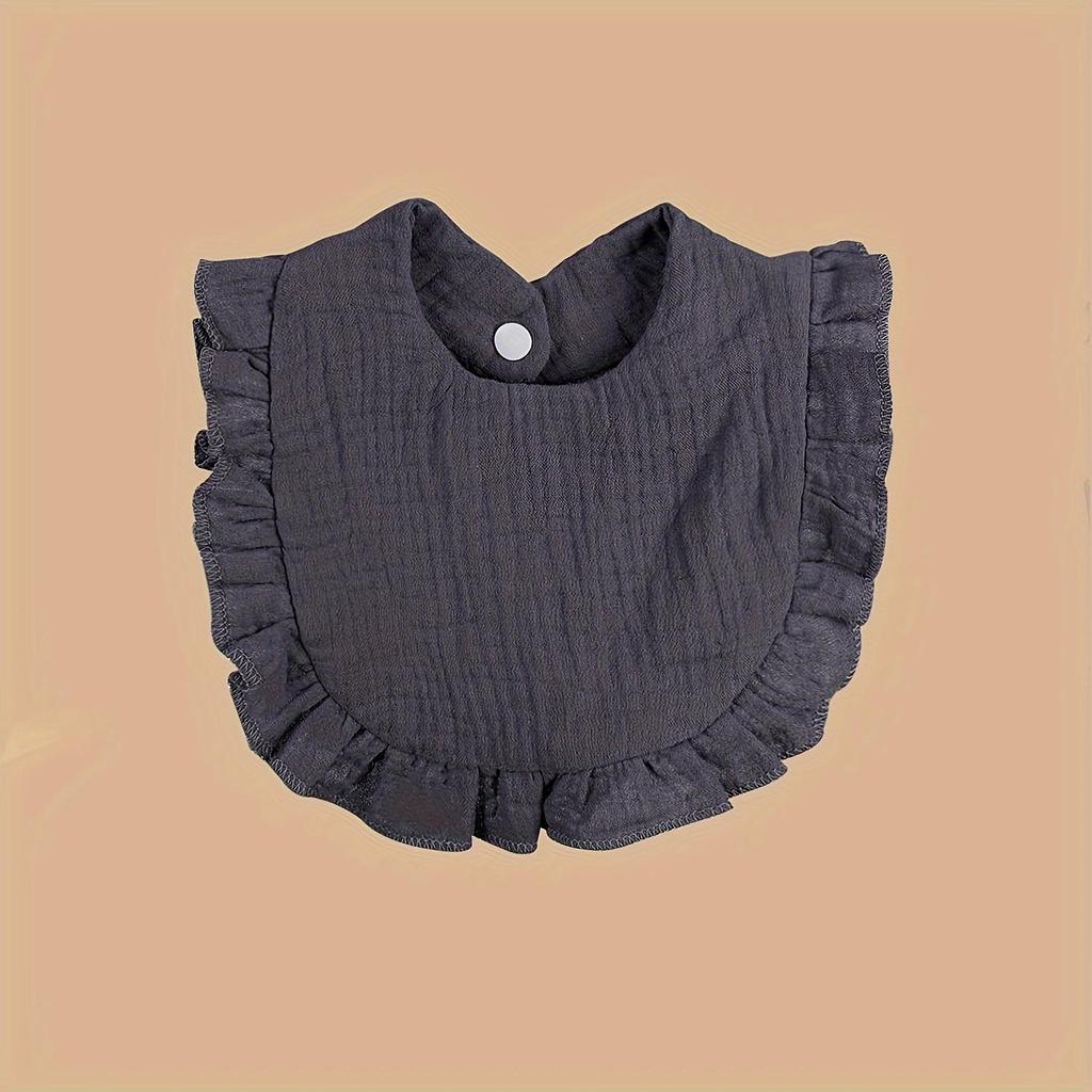 Květinový potisk Dětské bryndáčky Nastavitelné Zapínání Sliny Ručník Nařasený okraj Mušelín Bavlna Odříhnutí Tkaniny Duha A Grade Dívčí šátek na krmení