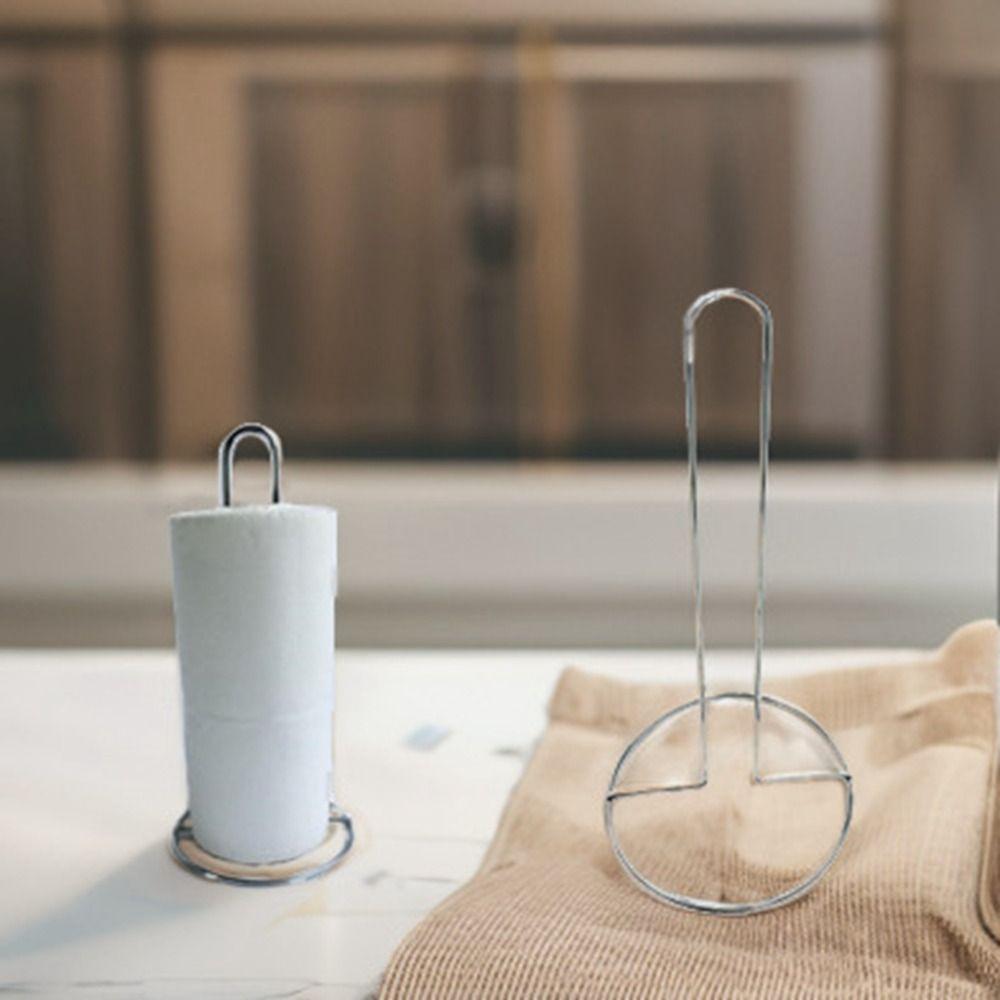 Stainless Steel Vertical Napkins Rack Black/Silver Tissue Stand Roll Paper Towel Holder  Bathroom