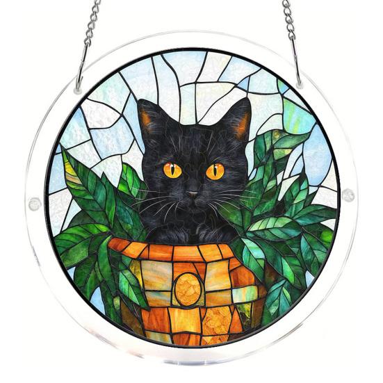 Yousheng Acrylic Puzzle Suncatcher DIY Jigsaw Puzzle Suncatcher Kit with UV Printed Design Colorful Window Hanging Ornament for Home Garden Decor