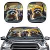 2Pcs Animal Print Car Sun Shade High-Density Aluminum Foil Windshield Sunshade Blocks UV Rays Sun Visor All-Season Protection Vehicle Sun Protector