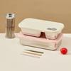 304 Stainless Steel Lunch Box Stackable with Lid Fresh-Keeping Lunch Box Reusable Durable Large Capacity Lunch Box Travel Use