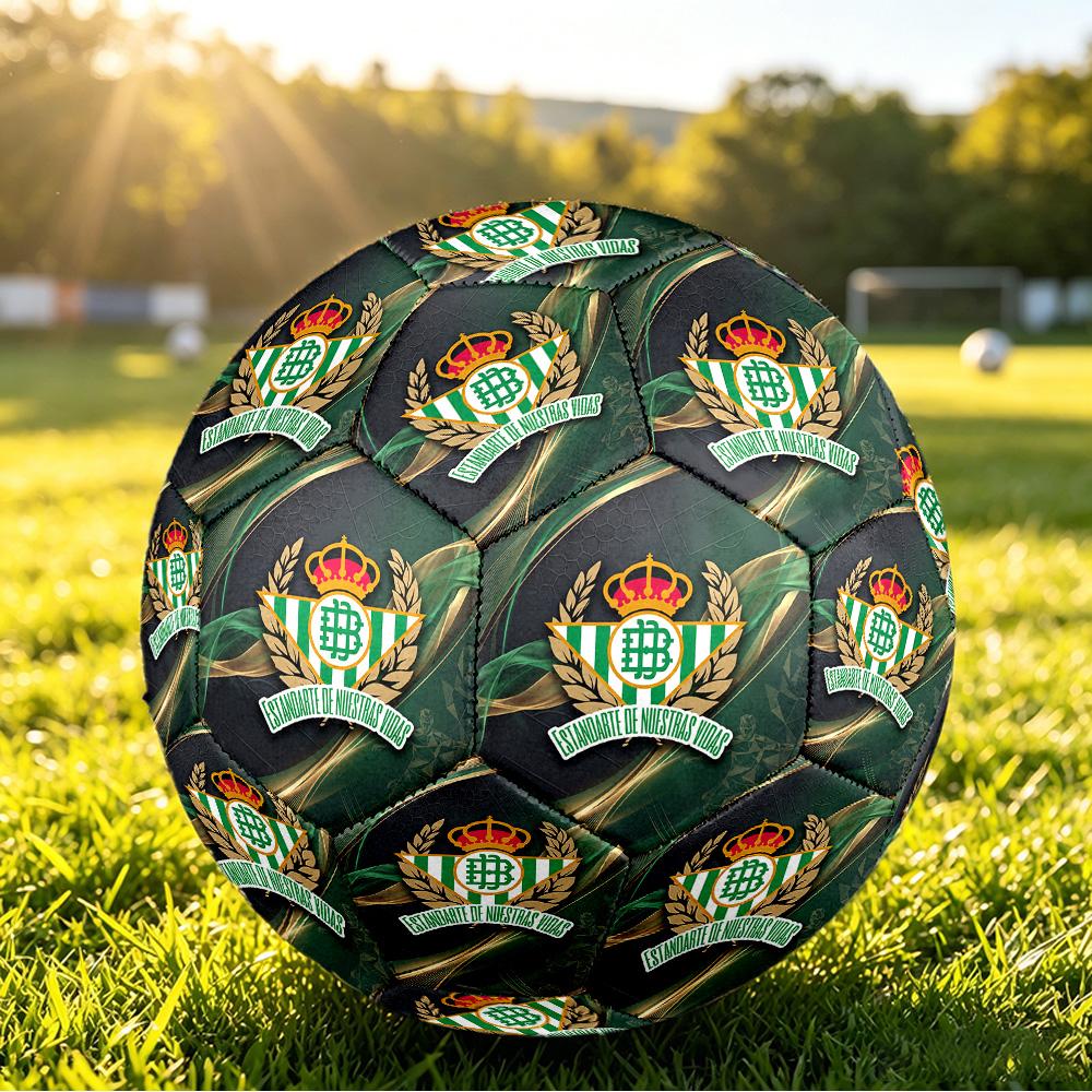 Real Betis FootballPrinted Size 5 Soccer Bll, Anti Slip Adult Match Football Souvenir for Football Fans