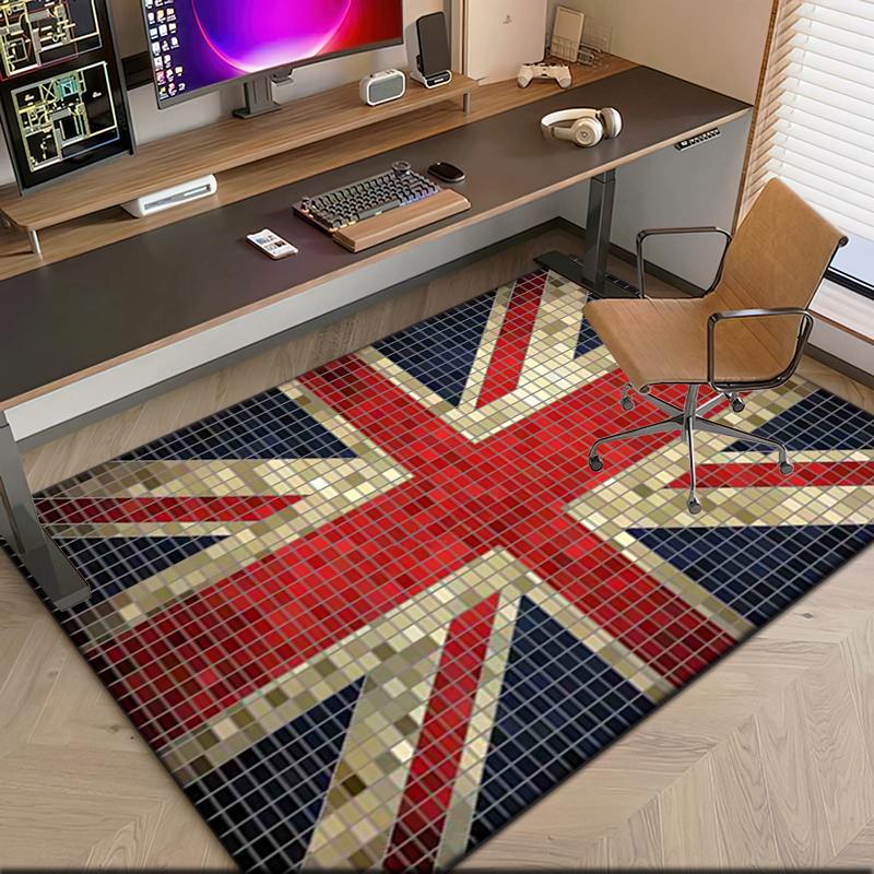 1pc British flag Carpet Rug for Living Room Bedroom Home Sofa Decoration,Kids play Non-slip Floor Mat