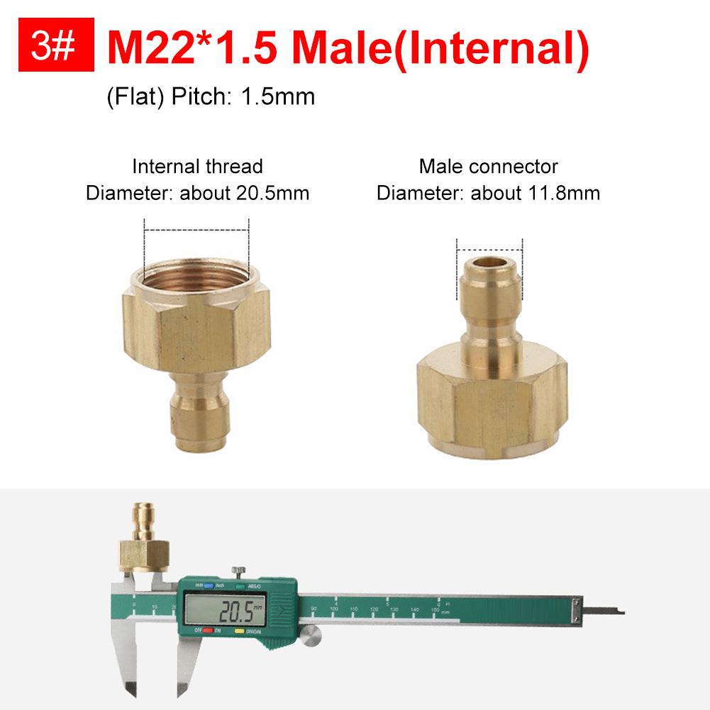 Pressure Washer Connector Professional Adapter 1/4 Quick Disconnect M14 M22 Male Female Coupler Car Washing For Bmw Tesla VW