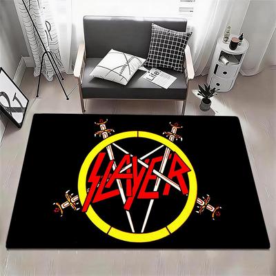 Rocková kapela S Slayer Podložka na zem Eco Flanelová Rohožka Protiskluzová Bez zápachu Koberec na podlahu do interiéru Měkký Krátký plyš Domácí podložka