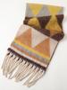 Damen Winter Gestrickter Schal Kopftuch Dame Herren Freizeit Gestreift Regenbogen Muster Quaste Warm Weich Schal Mujer Foulard Wickeltuch Schal Neu
