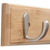 ABBP-Bamboo Wall Hooks Set - 4 Wooden Hooks For Clothes, Kitchen & Bathroom, Home Decor Hanger Hooks