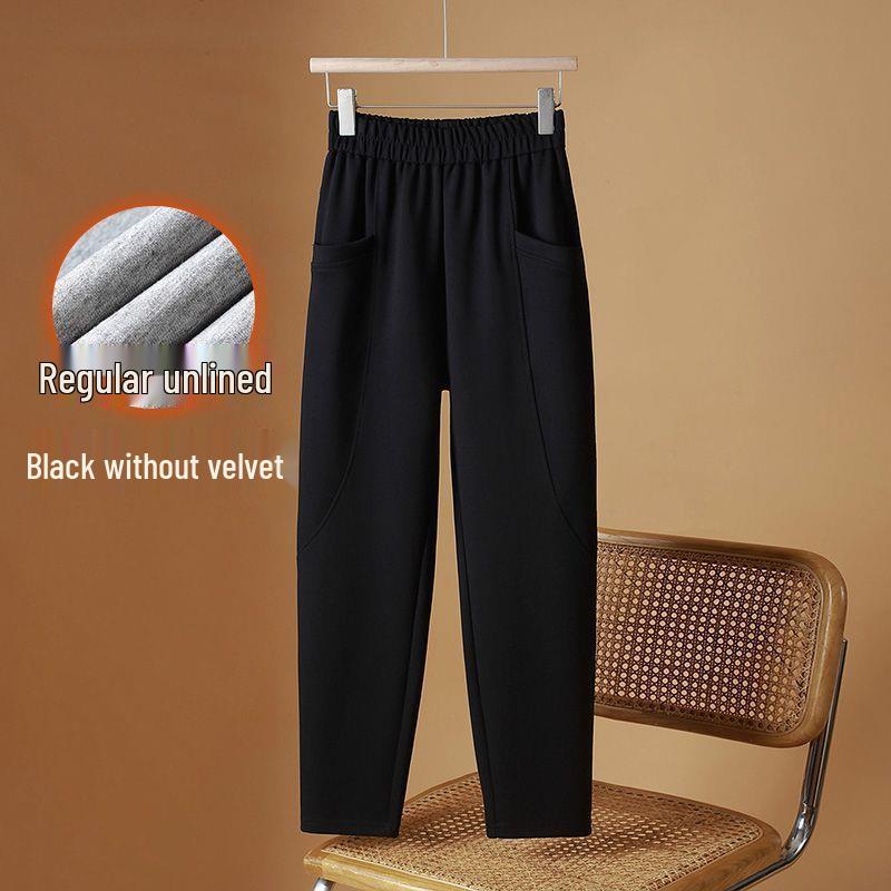 

Women s High Waist Thickened Carrot Pants - Winter Casual Slimming Loose Fit, Plus Size Available L (110-125 jin)