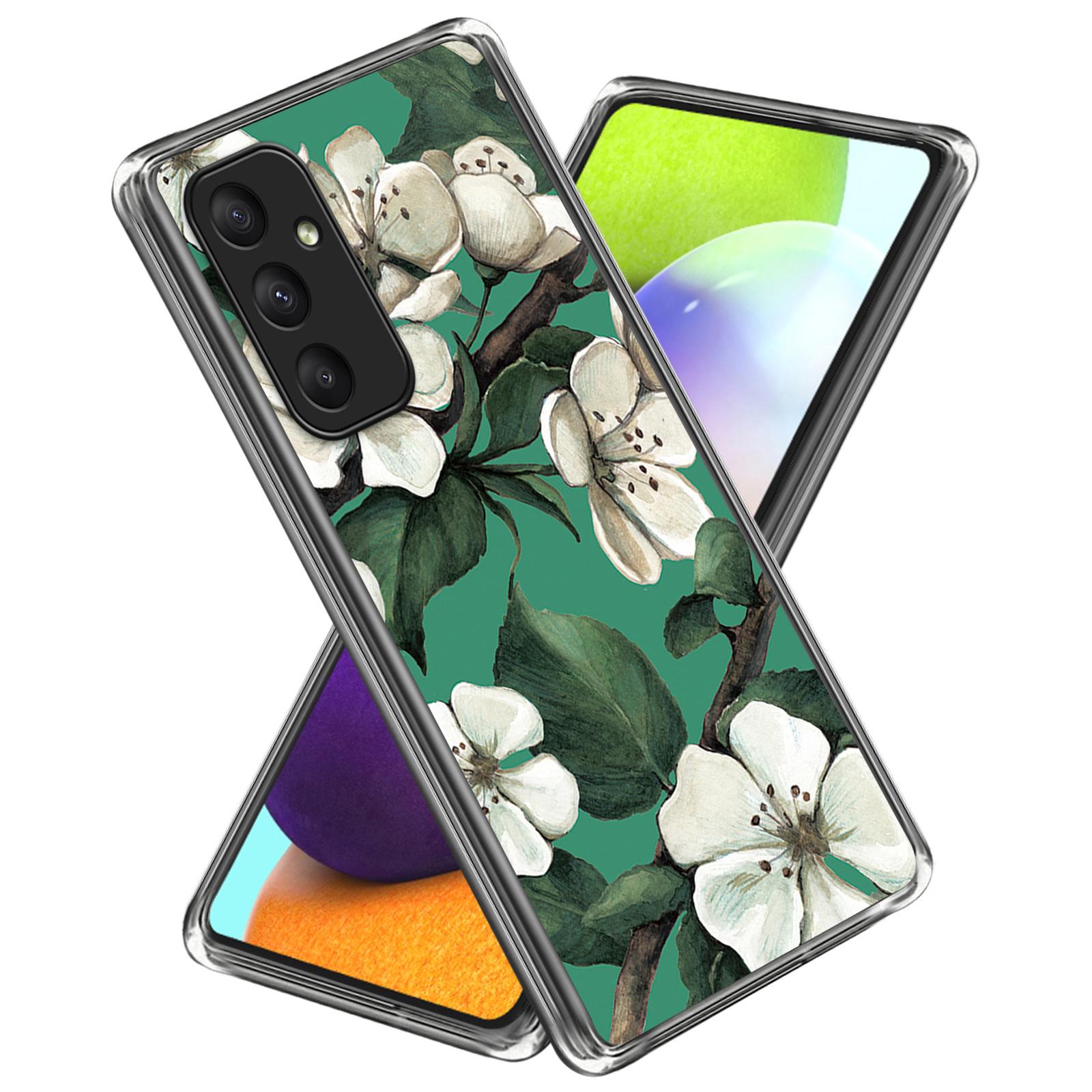 

TPU Case for Samsung Galaxy A35 5G Phone Back Cover Pattern Printing White Flowers