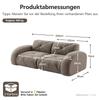 Frameless Modular 2-Seater Sofa, High-Density 32D Foam, Suitable for Living Room, Chenille Fabric, Non-Slip Design, No Assembly Required, Brown