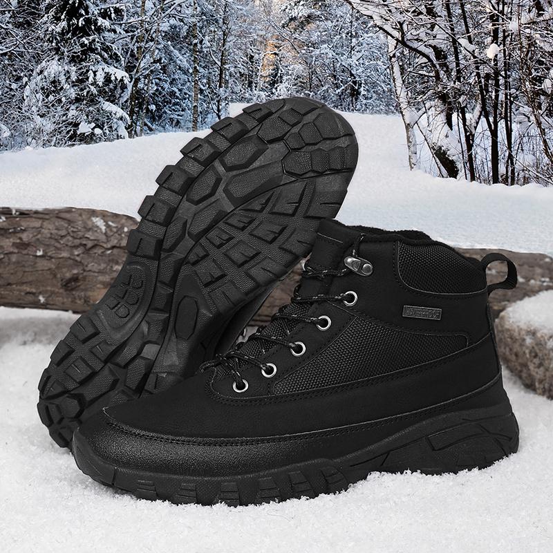 TUINANLE Men's High Top Casual Hiking Shoes - Autumn/Winter Wear-Resistant Trendy Sports Footwear Plush Boots