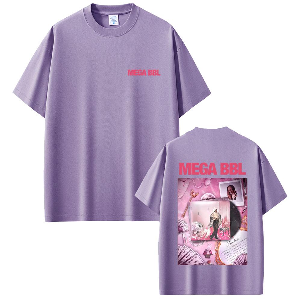 Rapper Theodora Mega Bbl Album Graphic Tshirt Men Women Casual Vintage Cotton Tshirts Unisex Hip Hop Fashion Pop Music T Shirt