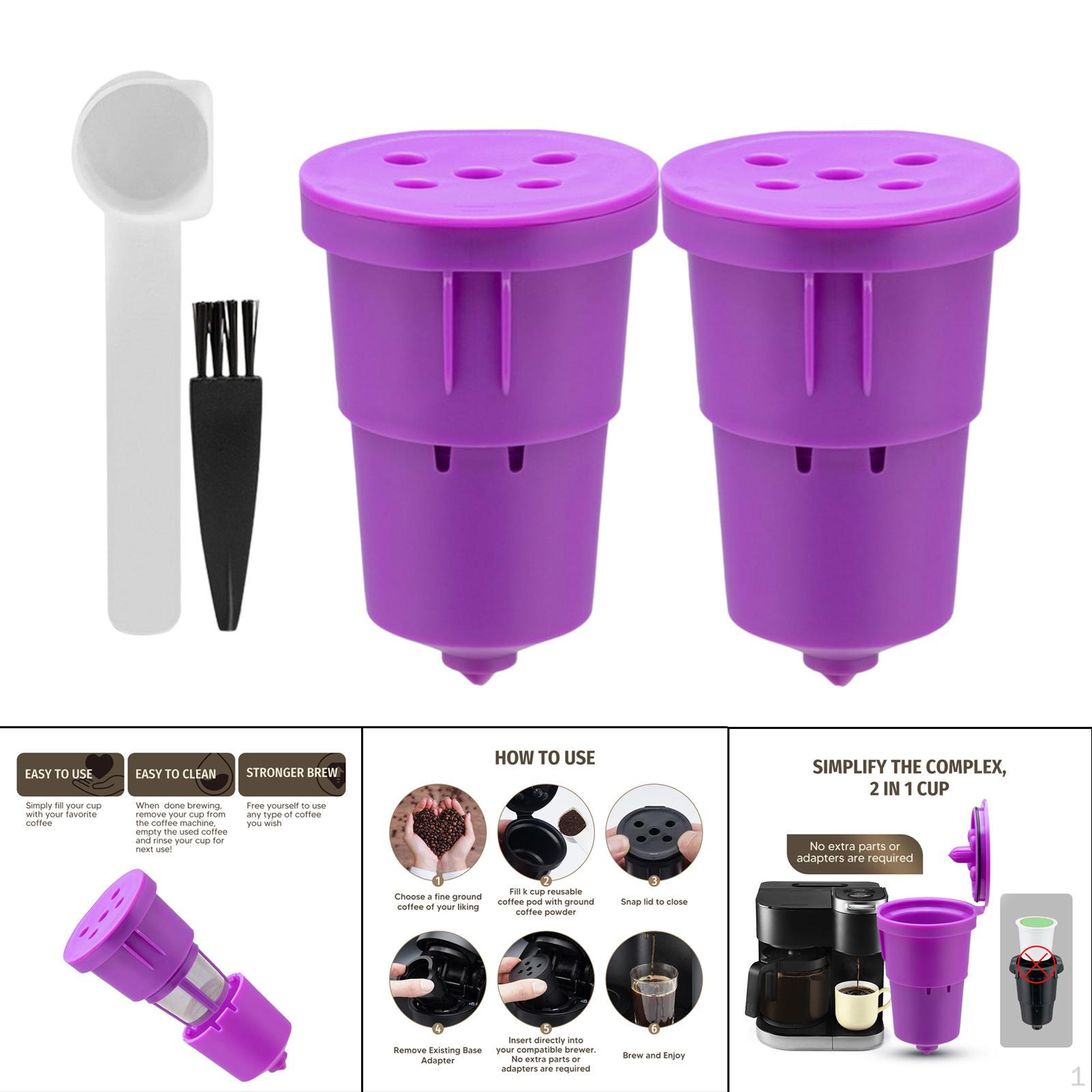 

Фильтр для кофе премиум-класса из нержавеющей стали для кофеварок B31/B40 — простота в использовании и очистке 2 purple