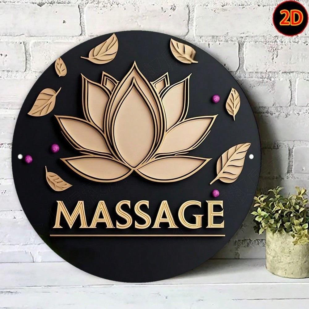 Vintage Round Metal Sign Flower Bucket Kitchen Decor Gift