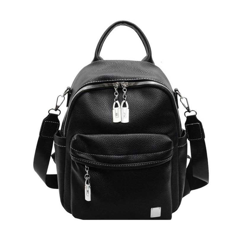 Schoolbag large capacity 1011 new casual versatile backpack portable single shoulder three-purpose schoolbag going out backpack