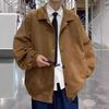 Men's Trendy Hong Kong Style Suede Plush Embroidered Baseball Jacket for Autumn/Winter.