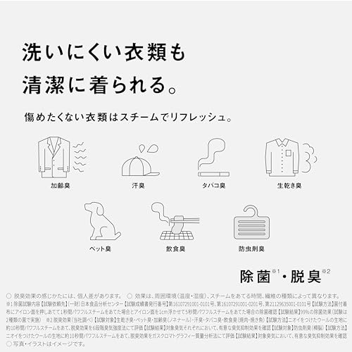Panasonic Steam Iron Clothes Steamer NI-FS40A-W White Powerful Steam Compact Lightweight 2WAY that can be pressed Deodorizing and Disinfecting