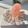 Natural Crystal Gravel Octopus Statue Dropper Resin Reiki Stone Garden Statue Ornaments Office Tabletop Bar Decorative Fun Gift