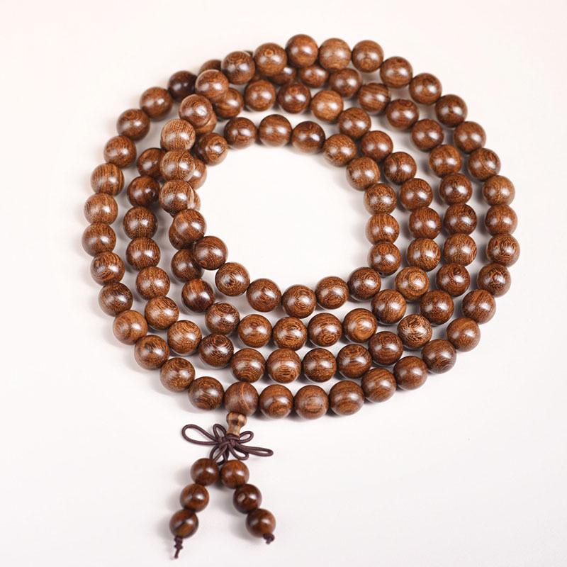 Authentic Sandalwood Buddhist Prayer Beads Bracelet - Ethnic Style Jewelry