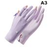 Summer  Sunscreen Gloves For Women Solid Color Uv Protection Ladies Gloves
