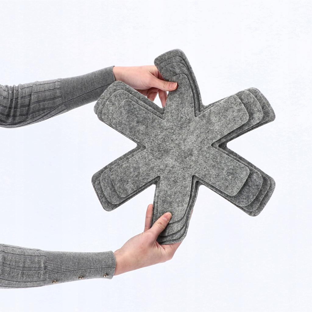 KADAX Przekładki Do Patelni Garnków Komplet 4 szt szare