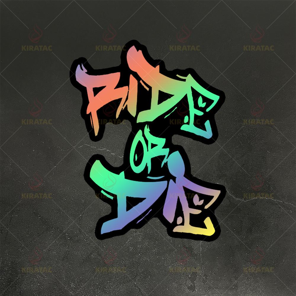 4Pcs/Set RIDE OR DIE Graffiti Stickers, White Red Waterproof Vinyl Decals for Bicycle Motorcycle Decoration