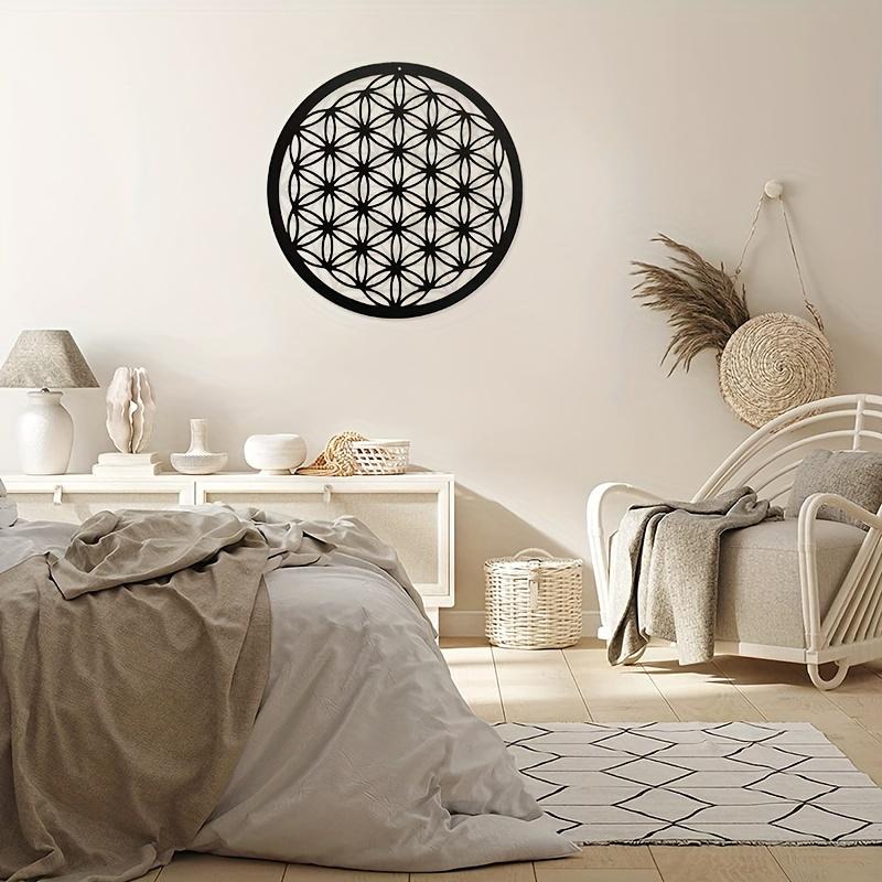 Life Flower Handcrafted Religious Metal Wall Art for Kids Room Kindergarten Living Room Nursery Sticker Mural Halloween Christmas New Year Gift