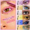Sparkling Gold Diamond Mascara Glitter Pearlescent Small Metal Bar Waterproof Fast Dry Eyelash Curl Extension Christmas Makeup