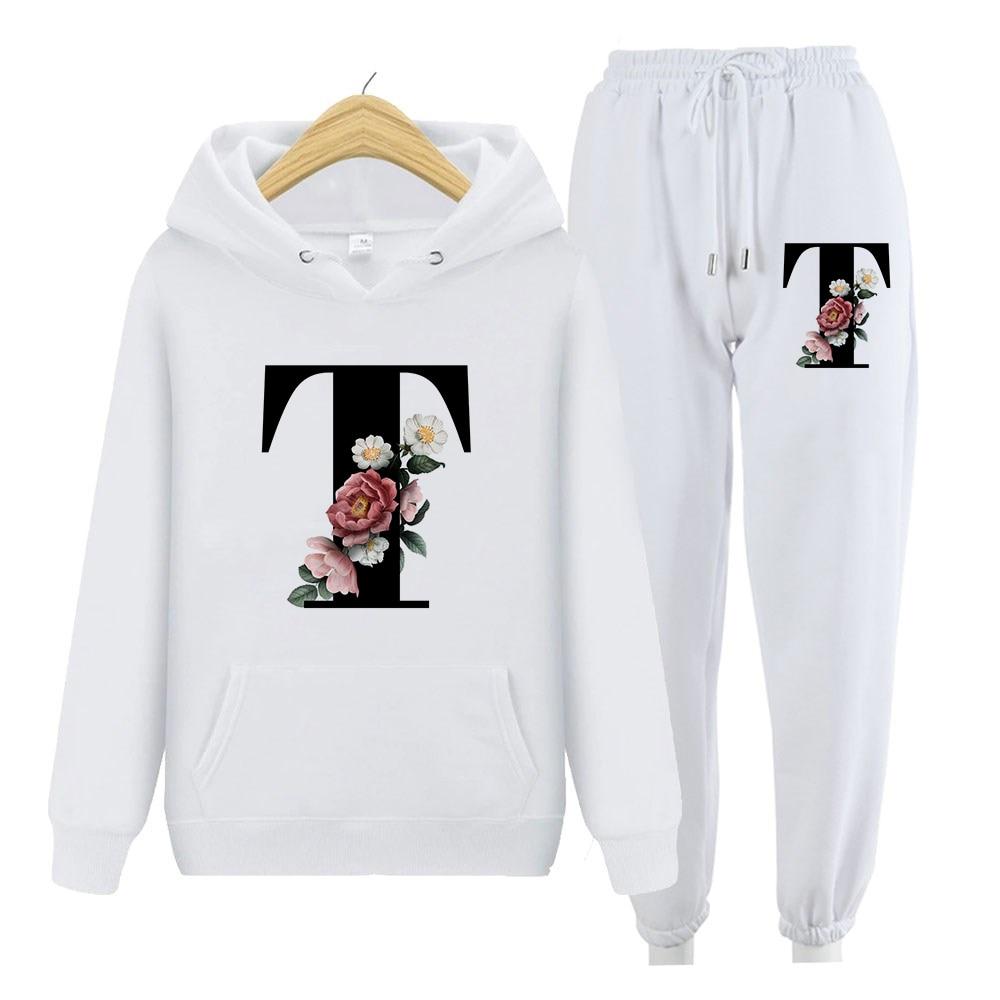 Women Sweatshirt Long Sleeve Hoodies Harajuku Hoodie Vintage Letters Print Sweatshirts Two Piece Sets Hoodies