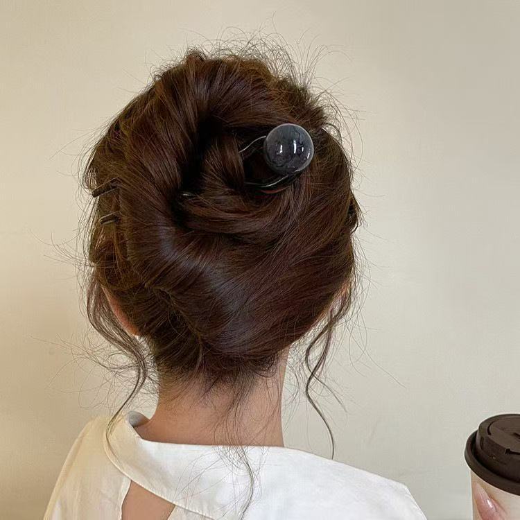3 Stück Neue Retro Minimalistische Perlenförmige Haarnadel Frauen High-End Frisches Temperament Vielseitig Exquisit Pendeln Vielseitig