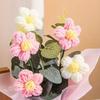 Exquisite Handmade Crocheted Pink Daisy Bouquet Braided Floral Arrangement Perfect Gift for Mother's Day Decor Home Decoration