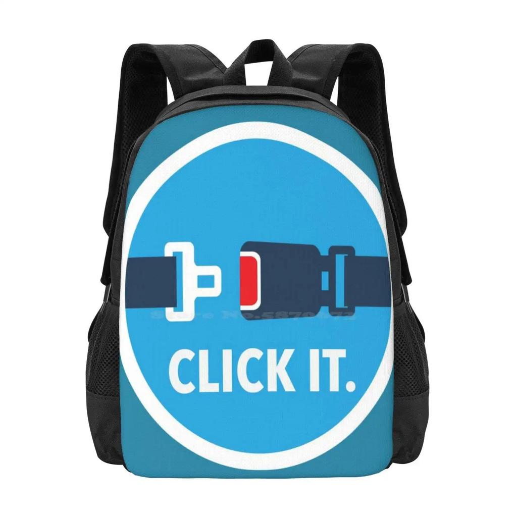 Click It Sign Hot Sale Backpack Fashion Bags Seatbelt Icon Drive Vector Symbol Logo Law Caution Lock Roadsign Save Travel Ride