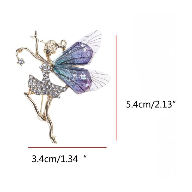 rhinestones Butterfly  Brooch Lapel Pins Ballet Dancer Brooches Clothing Pins Birthday Gift for Women Teen Girls