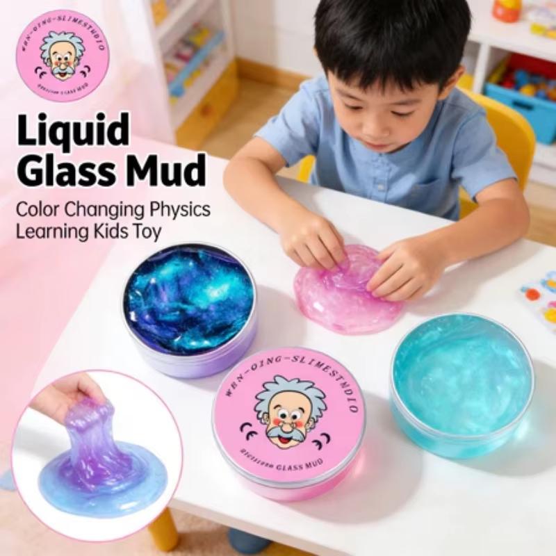 Wiederverwendbares Knete Flüssigkristall Hüpfender Schleim Spielzeugset Kindersicher Matsch Stressabbau Knete Formbar Handgemacht DIY Handgum Knete