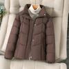 Women's winter new Fan fashion multi-color stand-up collar zipper pocket thickened warm cotton jacket