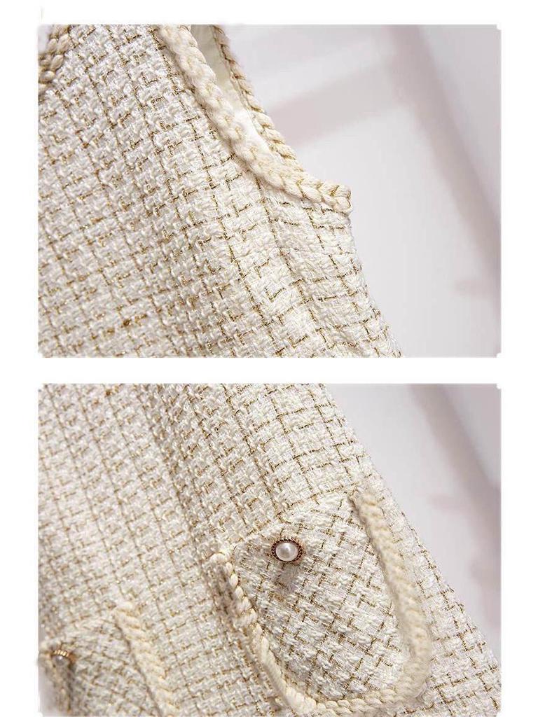 Wool Vest Dress Set for Women – Autumn/Winter 2025 Fashion, Elegant Two-Piece with Fragrant Style