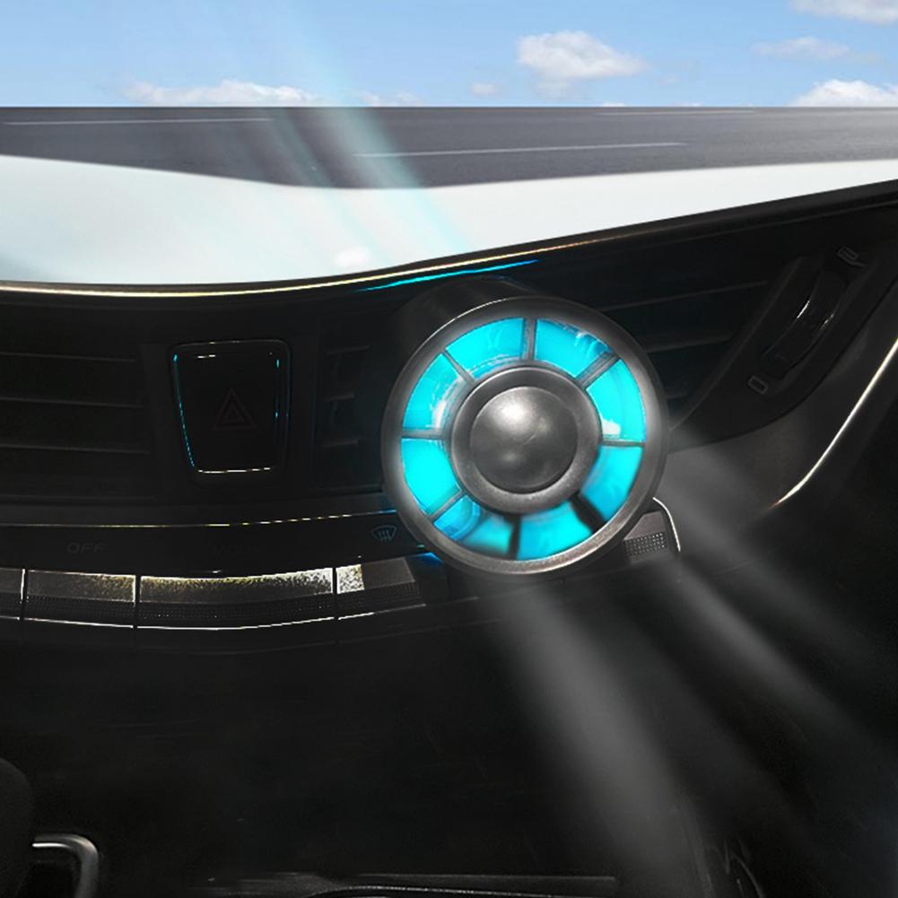 1Pcs Car Air Outlet Fan USB Cooling Fan With Color Changing Light 3 Speed Fan Car Rear Seat Heat Dissipation Car Accessories